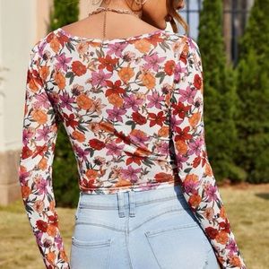 Long sleeve rutched middle with sheet sleeves